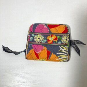 Vera Bradley Small Zip Around Wallet - Floral Design -Credit Cards/Cash/Coins